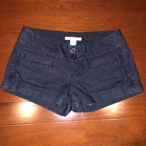 Navy Stripped Charlotte Russe Short Shorts Sz 3